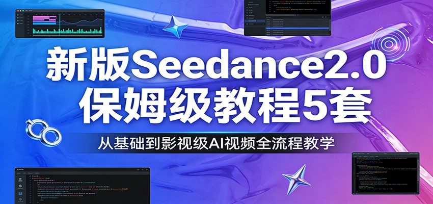 新版Seedance2.0保姆级教程5套：从基础到影视级AI视频全流程教学-小艾项目网