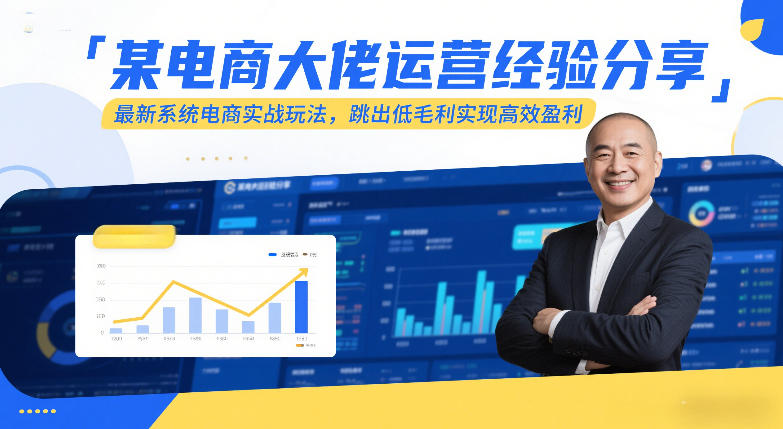 某电商大佬运营经验分享，最新系统电商实战玩法，跳出低毛利实现高效盈利(更新)-小艾项目网