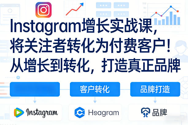 Instagram增长实战课，将关注者转化为付费客户！从增长到转化，打造真正品牌(双语字幕)-知芽创业社