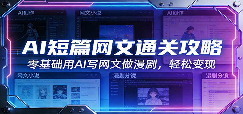 AI短篇网文通关攻略：零基础用AI写网文做漫剧，轻松变现-知芽创业社