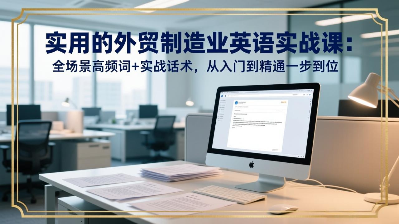 实用的外贸制造业英语实战课：全场景高频词+实战话术，从入门到精通一步到位-小艾项目网