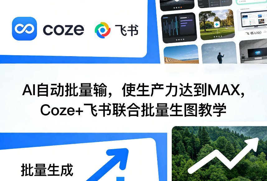AI自动批量输，使生产力达到MAX，Coze+飞书联合批量生图教学-知芽创业社