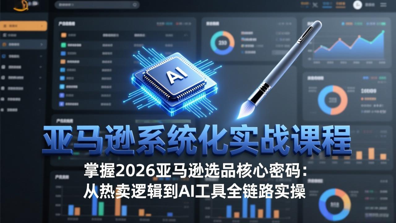 亚马逊系统化实战课-更新3月：2026最新选品方法论，从热卖原因分析到AI作图，提升选品成功率-知芽创业社