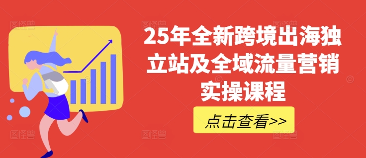 25年全新跨境出海独立站及全域流量营销实操课程，跨境电商独立站TIKTOK全域营销普货特货玩法大全-知芽创业社