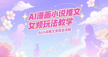 AI漫画小说推文女频玩法教学，AI小说推文变现全流程-知芽创业社