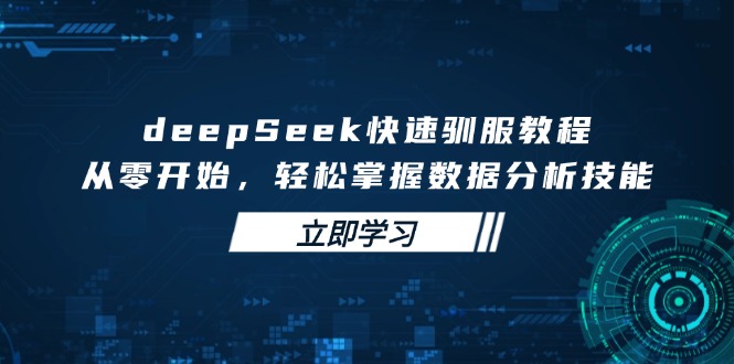 deepSeek快速驯服教程，从零开始，轻松掌握数据分析技能-知芽创业社
