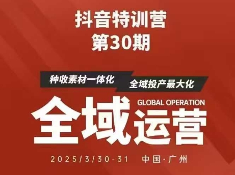 抖音特训营第30期线下培训资料，没有录音视频，正版整理的脑图资料及学员总结核心点-知芽创业社