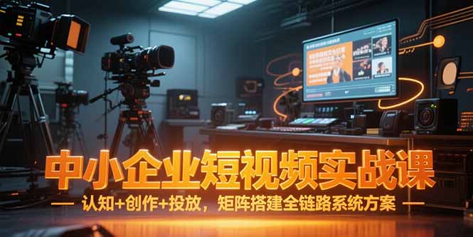 中小企业短视频实战课，认知+创作+投放，矩阵搭建全链路系统方案-知芽创业社