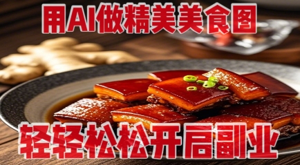 用AI做精美美食图，无需专业设备拍摄，轻轻松松开启副业-小艾项目网