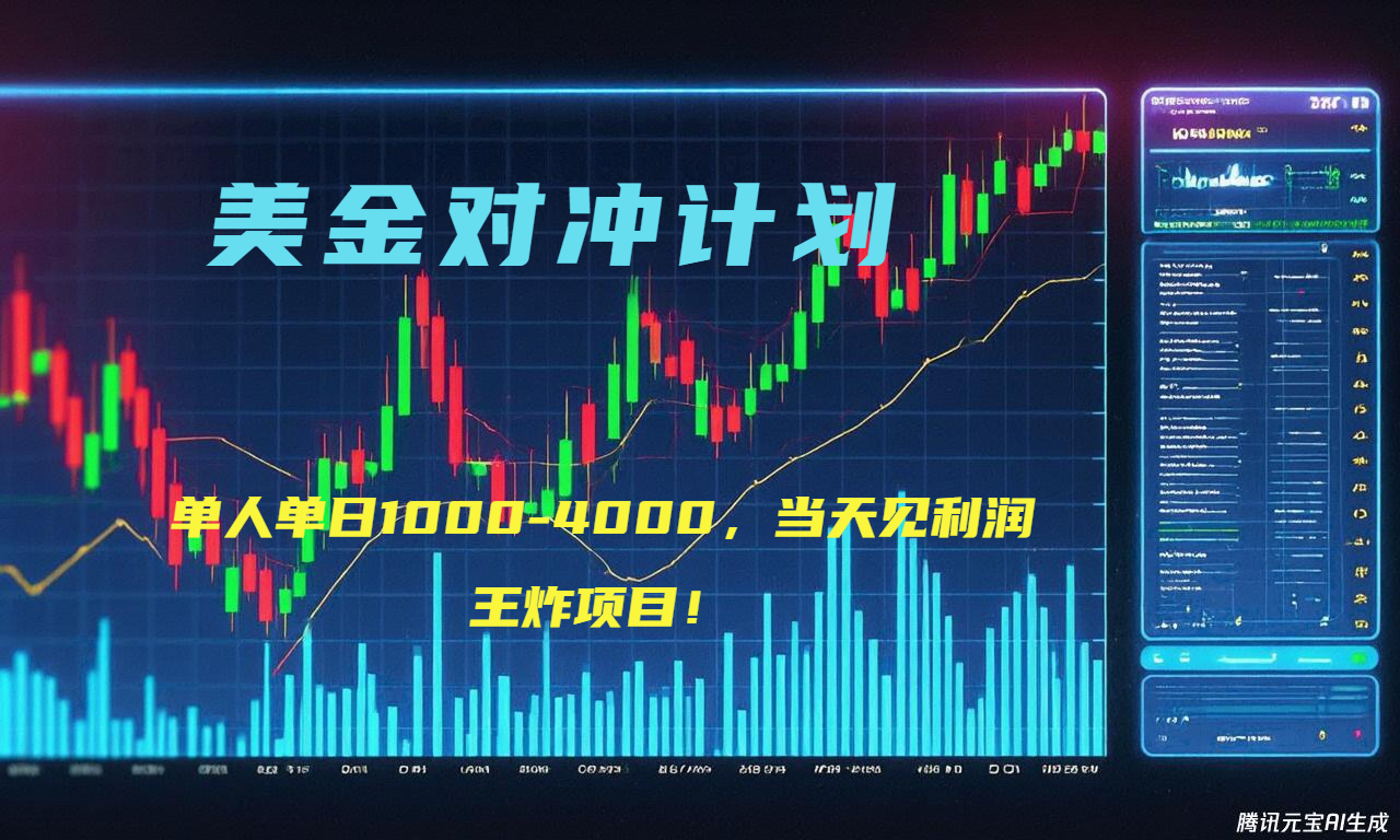 2025年最暴力项目“美金先登计划”最新最强对冲战法，每日实际收益1K-4K-小艾项目网