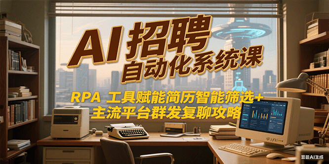 AI招聘自动化系统课，RPA工具赋能简历智能筛选+主流平台群发复聊全攻略-知芽创业社