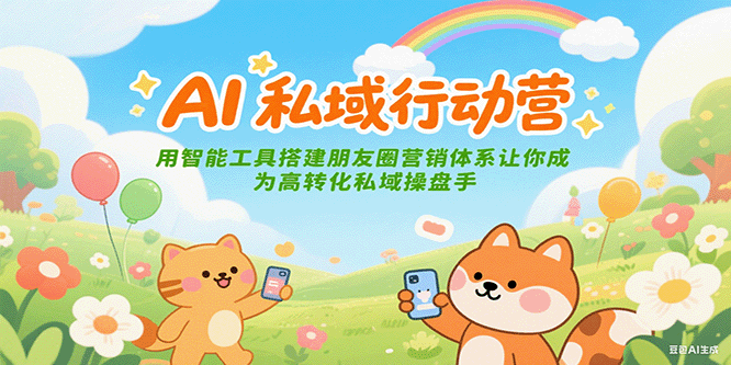 AI私域行动营：用智能工具搭建朋友圈营销体系让你成为高转化私域操盘手-知芽创业社