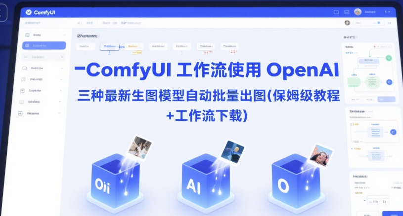 ComfyUI 工作流使用 OpenAI 三种最新生图模型自动批量出图(保姆级教程+工作流下载)-知芽创业社