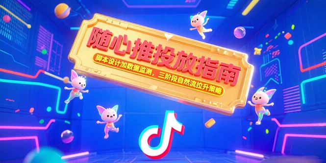 随心推投放指南，脚本设计加数据监测，三阶段自然流拉升策略-知芽创业社