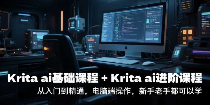 krita ai基础课程+Krita ai进阶课程，从入门到精通，电脑端操作，新手老手都可以学-知芽创业社