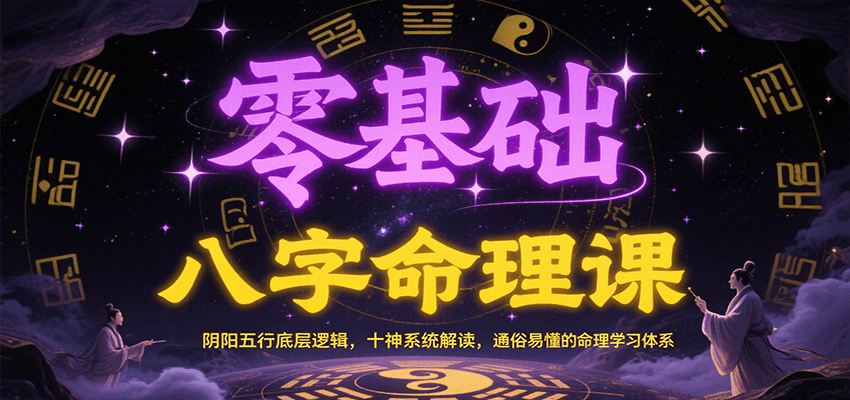 零基础八字命理课：阴阳五行底层逻辑，十神系统解读，通俗易懂的命理学习体系-知芽创业社