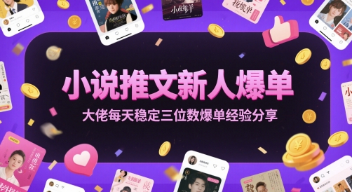 小说推文新人爆单大佬每天稳定三位数爆单经验分享-知芽创业社