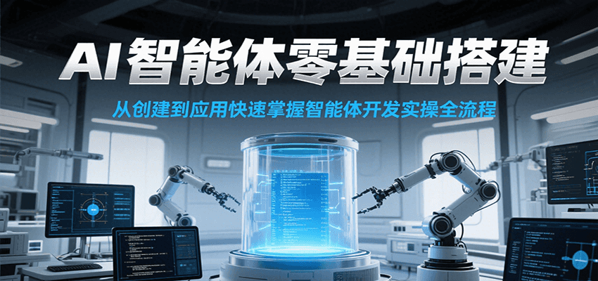 AI智能体零基础搭建实操课，从创建到应用快速掌握智能体开发全流程！-知芽创业社