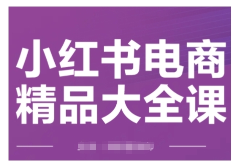 小红书电商精品大全课，快速掌握小红书运营技巧，实现精准引流与爆单目标，轻松玩转小红书电商(更新2月)-小艾项目网