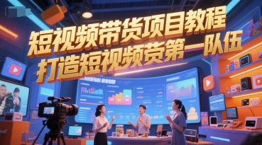 短视频带货项目教程，打造短视频带货第一队伍-知芽创业社