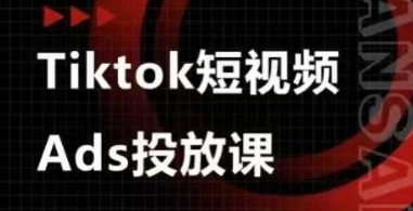 Ads视频投放课，tiktok短视频广告投放课-知芽创业社