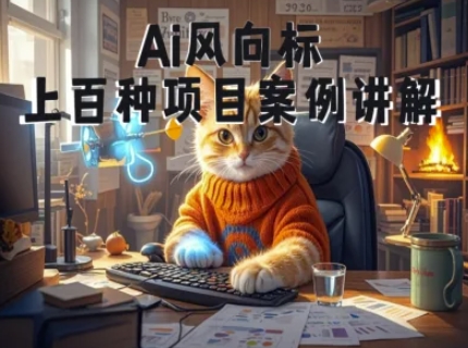 Ai风向标-附100种项目案例玩法-0基础小白到大神ai视频商业应用教学-小艾项目网