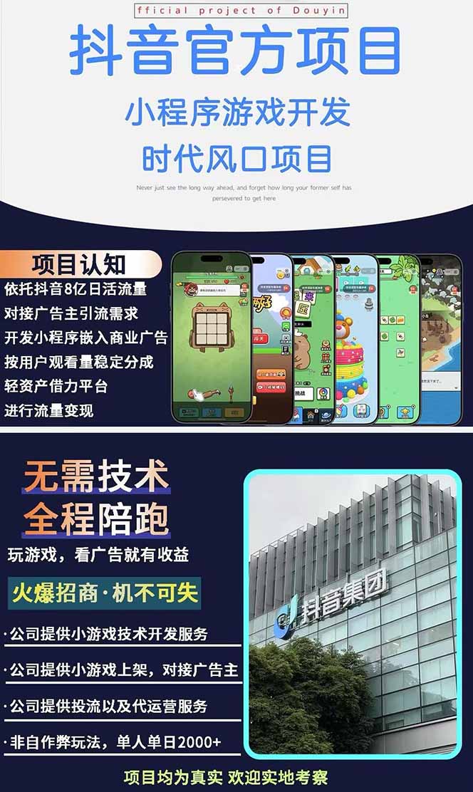 图片[1]-2025最热抖音官方项目 Ai时代风口项目小程序游戏开发 实测单个游戏日收…-知芽创业社