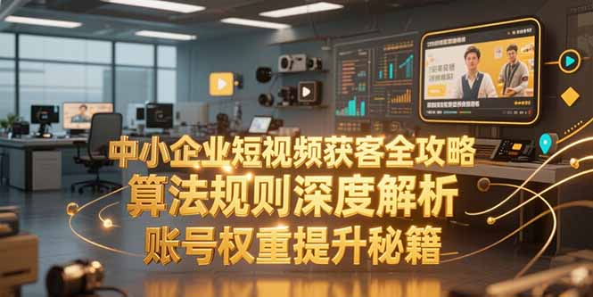 中小企业短视频获客全攻略，算法规则深度解析，账号权重提升秘籍-知芽创业社