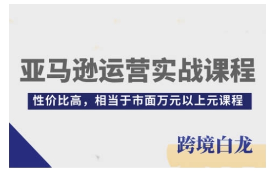 亚马逊运营实战课程，亚马逊从入门到精通，性价比高，相当于市面万元以上元课程-知芽创业社