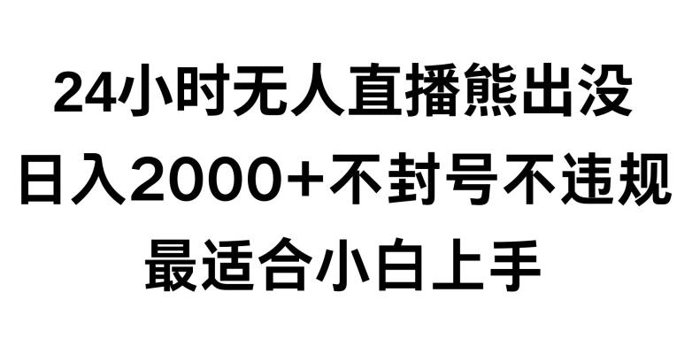 快手24小时无人直播熊出没，不封直播间，不违规，日入2000+，最适合小白上手，保姆式教学【揭秘】-知芽创业社