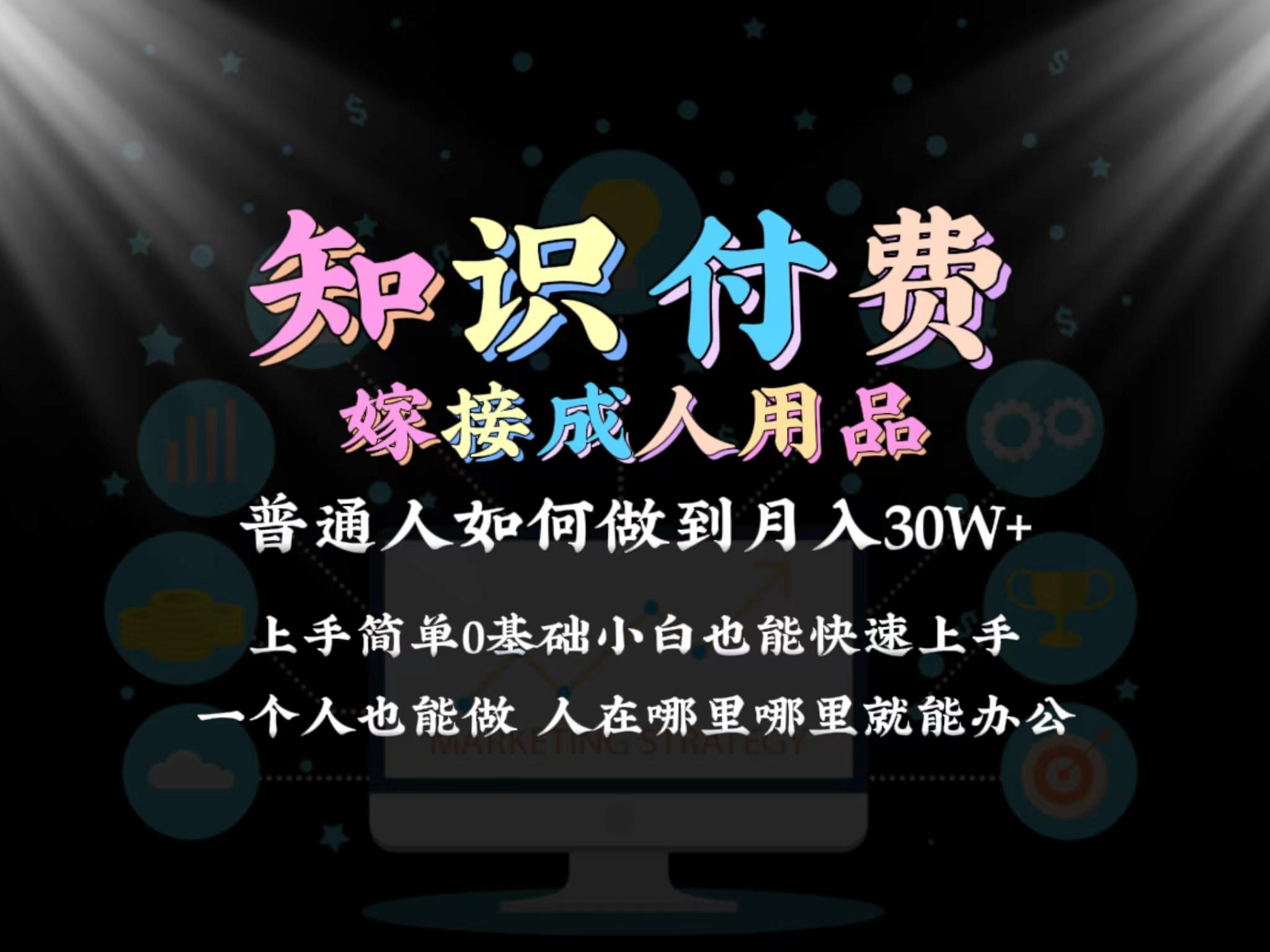2024普通人做知识付费结合成人用品如何实现单月变现30w 保姆教学1.0-知芽创业社