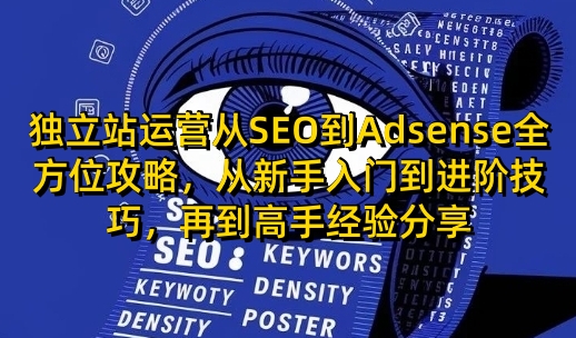 独立站运营从SEO到Adsense全方位攻略，从新手入门到进阶技巧，再到高手经验分享-知芽创业社