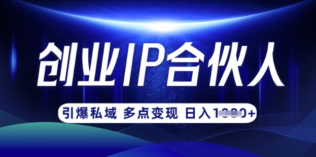 云帆·创业ip合伙人打造3.0，从0到1教你做网创，实现月入过W-知芽创业社