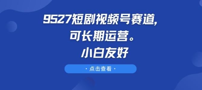9527短剧视频号赛道，可长期运营，小白友好【揭秘】-知芽创业社