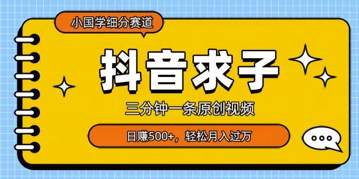 小国学细分赛道，三分钟一条原创视频，日赚500+，可矩阵复制-知芽创业社