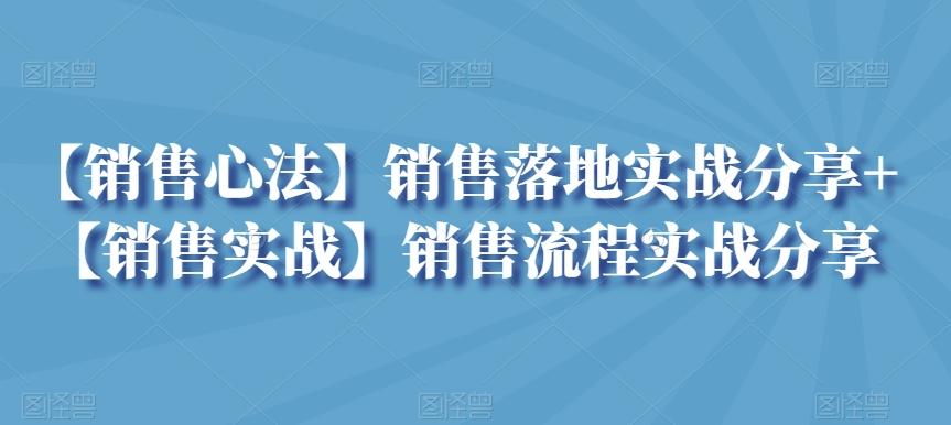 【销售心法】销售落地实战分享+【销售实战】销售流程实战分享-知芽创业社