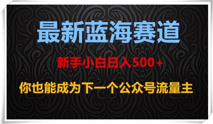 最新蓝海赛道，新手小白日入500+，你也能成为下一个公众号流量主【揭秘】-知芽创业社
