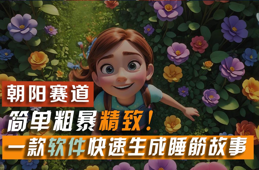 利用一款软件5分钟一条爆款睡筋故事，简单粗暴精致！小白月入2w+-知芽创业社