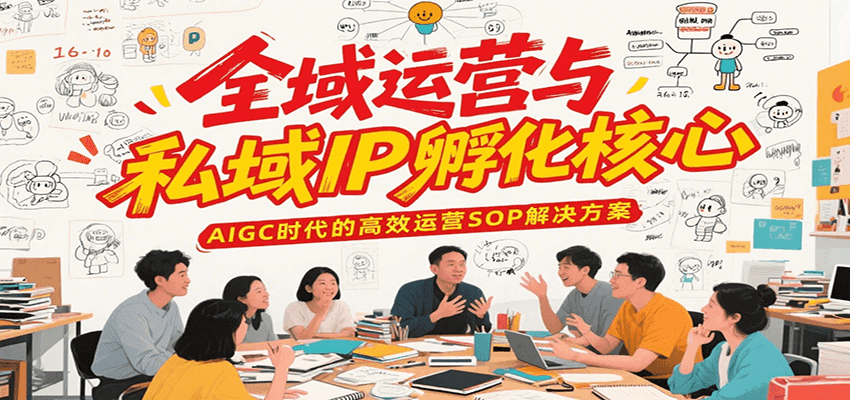 全域运营与私域IP孵化核心，AIGC时代的高效运营SOP解决方案-知芽创业社
