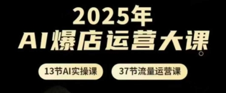 2025年AI爆店运营大课，13节AI实操课+37节流量运营课-小艾项目网