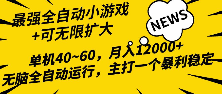 (10046期)2024最新全网独家小游戏全自动，单机40~60,稳定躺赚，小白都能月入过万-知芽创业社