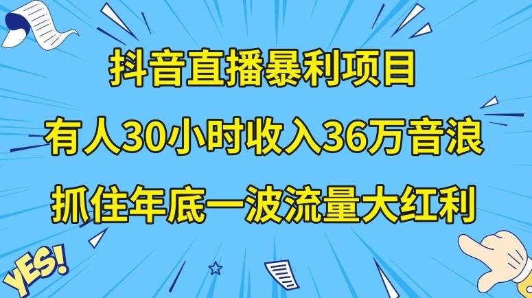 抖音直播暴利项目，有人30小时收入36万音浪，公司宣传片年会视频制作，抓住年底一波流量大红利【揭秘】-知芽创业社