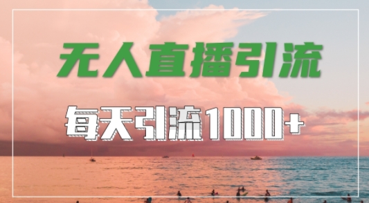 抖音快手视频号全平台通用，无人直播引流法，超暴力引流1000+高质量精准创业粉【揭秘】-知芽创业社