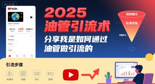 2025油管引流术，分享我是如何通过油管做引流的-知芽创业社