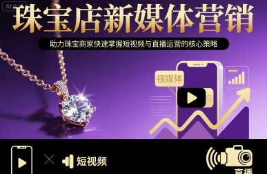 珠宝店新媒体营销，助力珠宝商家快速掌握短视频与直播运营的核心策略-知芽创业社