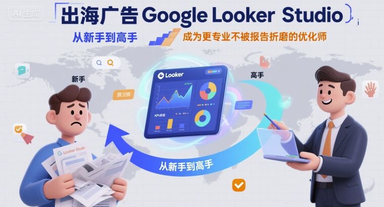 出海广告Google Looker Studio从新手到高手，成为更专业不被报告折磨的优化师-知芽创业社