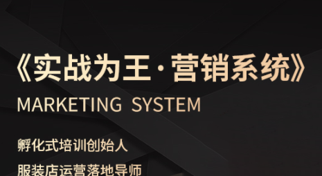 老杨·服装老板必修课《实战为王-营销系统》实现业绩被动式增长-小艾项目网