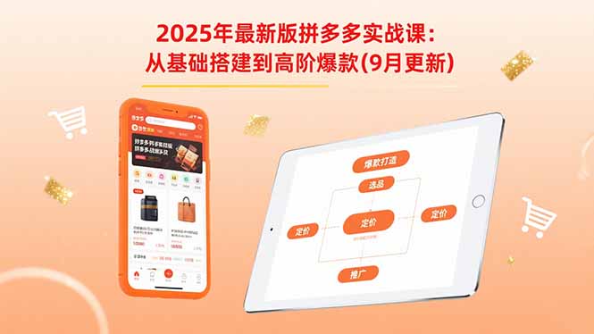 2025年最新版拼多多实战课：从基础搭建到高阶爆款(9月更新-知芽创业社