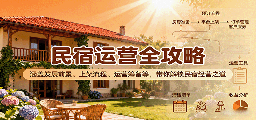 民宿运营全攻略：涵盖发展前景、上架流程、运营筹备等，带你解锁民宿经营之道-知芽创业社