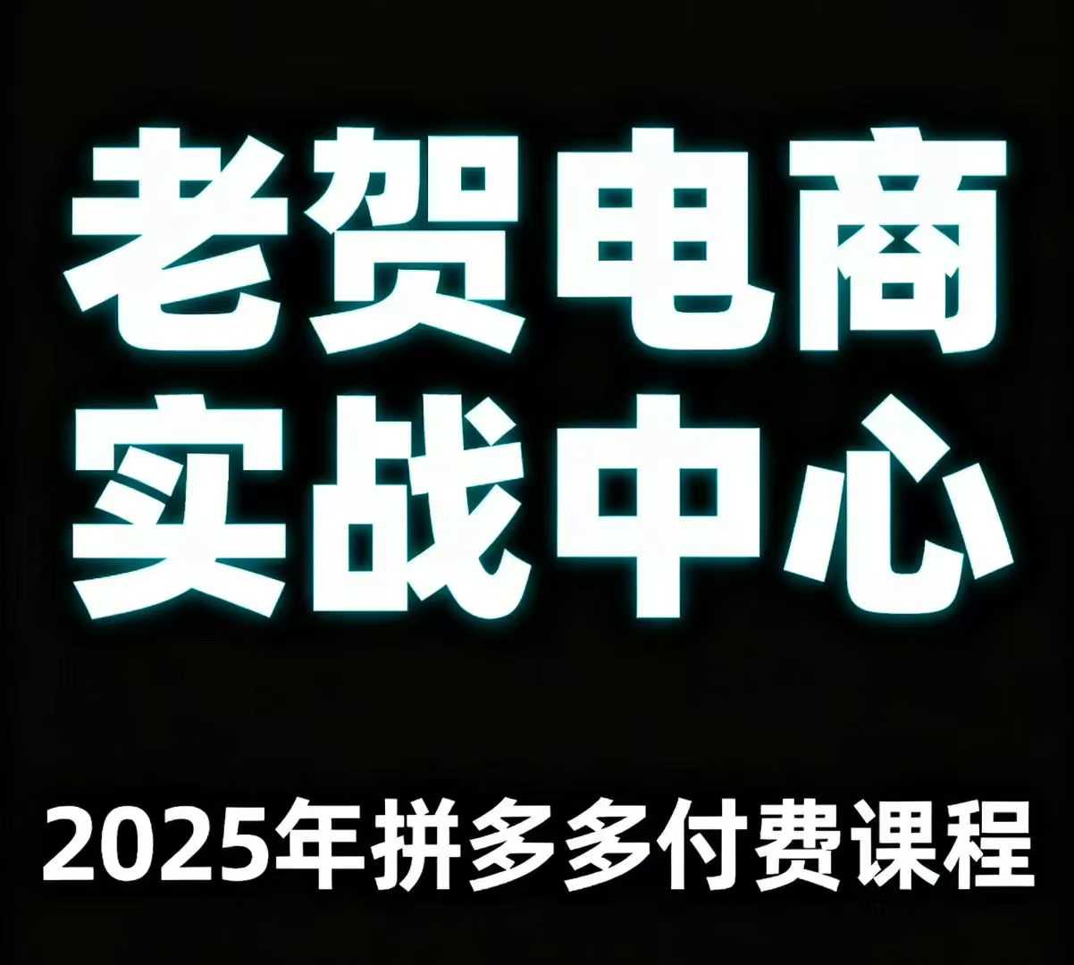 老贺电商2025年拼多多付费课程，用通俗易懂的方法告诉你多多怎么玩-知芽创业社